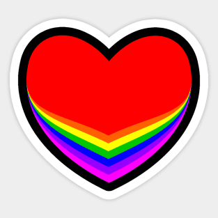 Rainbow Heart Sticker